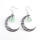 Tendance lune alliage d’argent coloré Gem Drop boucles d’oreilles bijoux